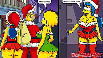 Un Regalo Navideño Subido De Tono: La Esposa De Simpson Dada A Los Mendigos En Una Fantasía Hentai