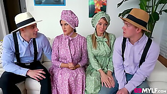 Amish Stepmoms Share A Big Black Cock For Anal And Oral Pleasure