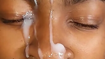 Facial Cumshot On Black Teen'S Face In Shower Orgy