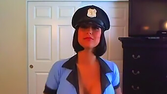 Amateur Busty Lady Cop Pleasures Herself With Sex Toy On Cam