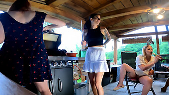 Young And Lustful Leon Lambert Girls Host An Outdoor Bbq In Summer Dresses