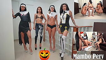 4 Perverted Nuns Perform A Sex Ritual And Reverse Gangbang With A Black Guy (Anal, Nuns, Blasphemy, 1 Guy On 4 Girls) Ob230