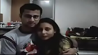 Amateur Indian Couple'S Intimate Moment In The Comfort Of Their Home